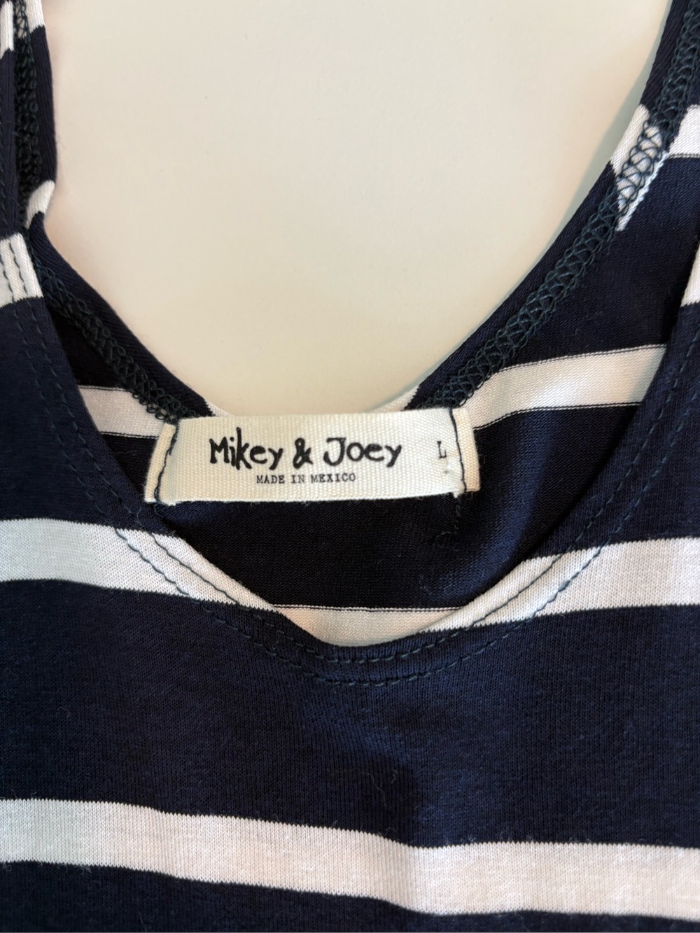 Navy & White Striped Tank - Large - Picture 5 of 9